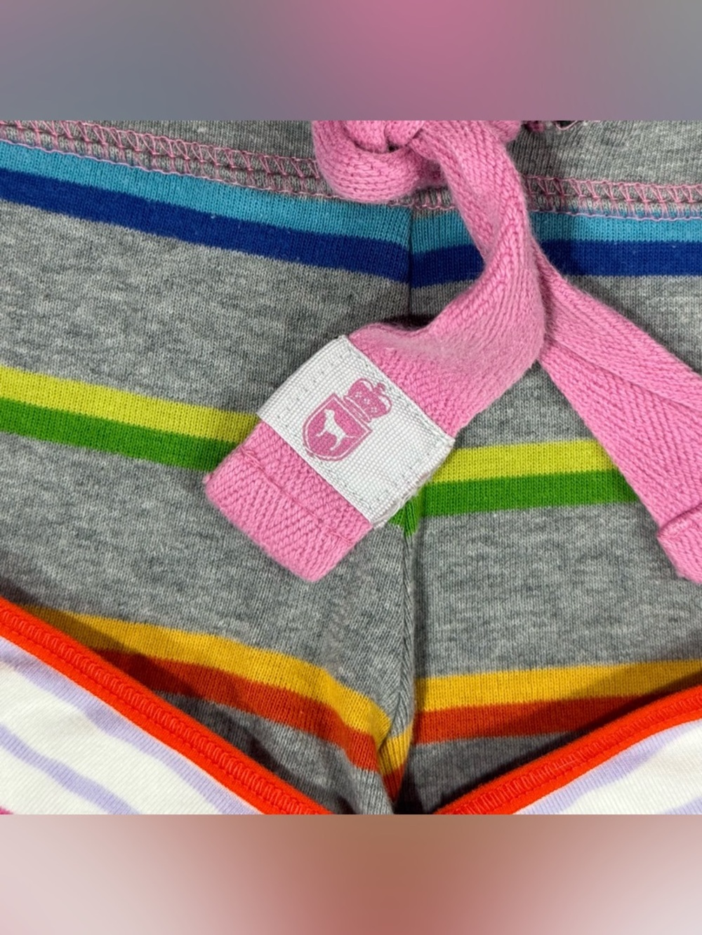 VS PINK VINTAGE RAINBOW STRIPED SLEEP LOUNGE SET - Picture 2 of 6